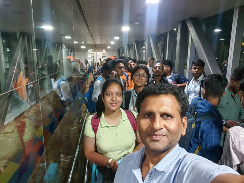 3 Before entering into plane at delhi airport