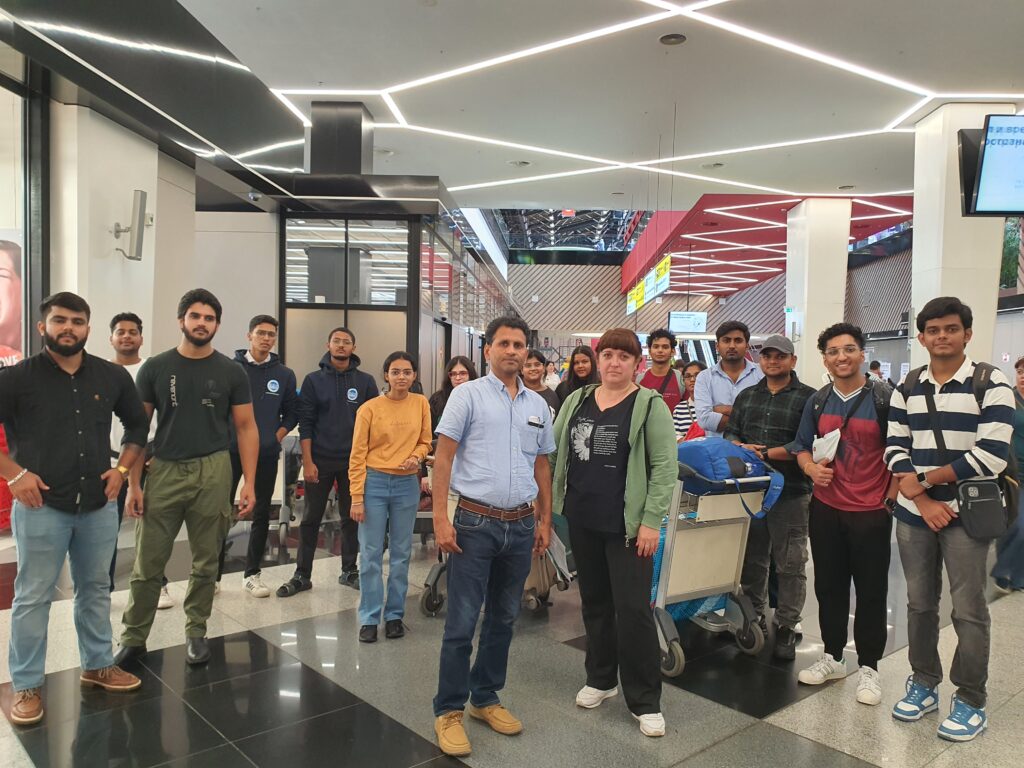 8 At Moscow airport along with Anna madam